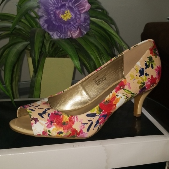 Karen scott mory peep-toe pumps rose multi - Picture 2 of 2